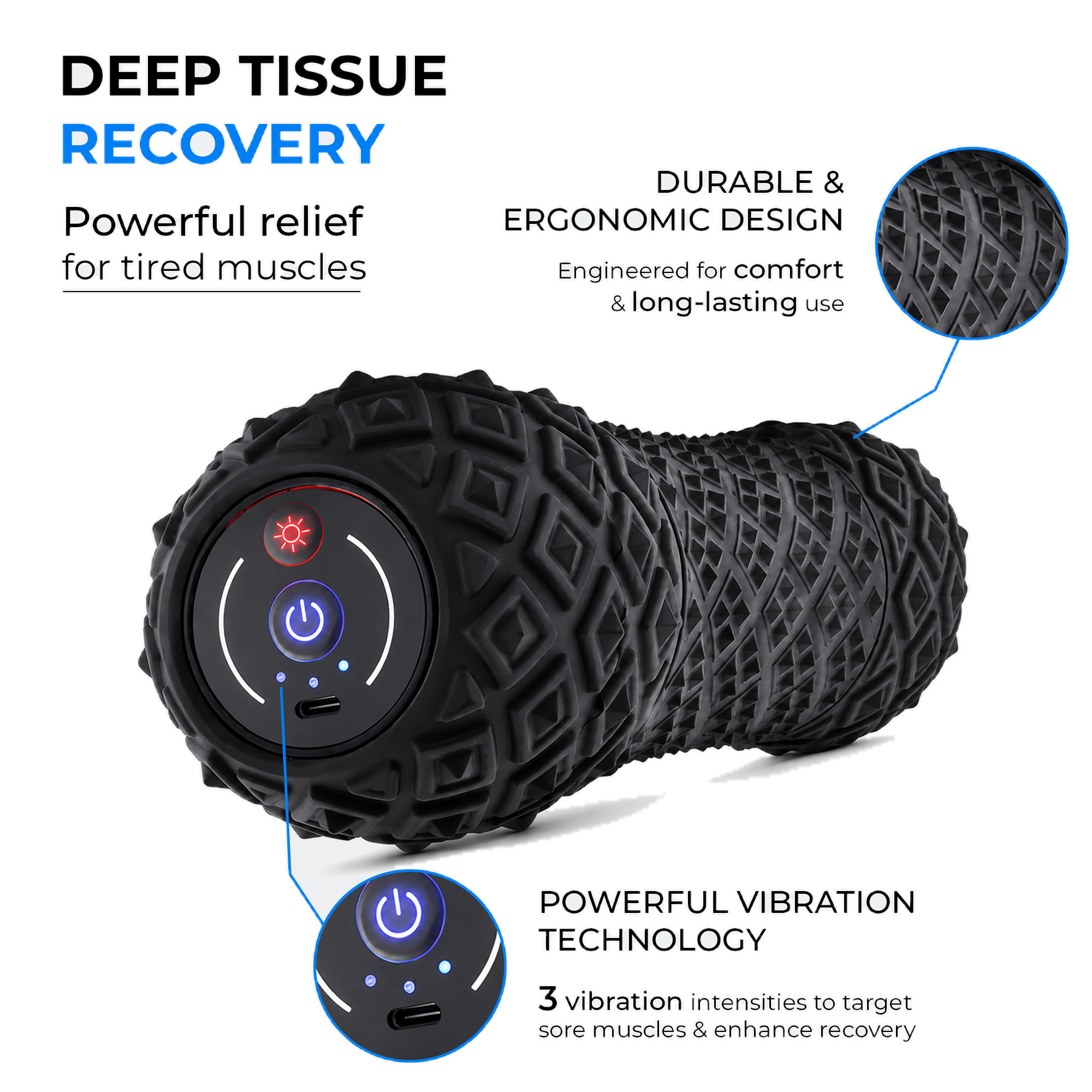 Massage Roller for Relief 2.0 - deep tissue relief